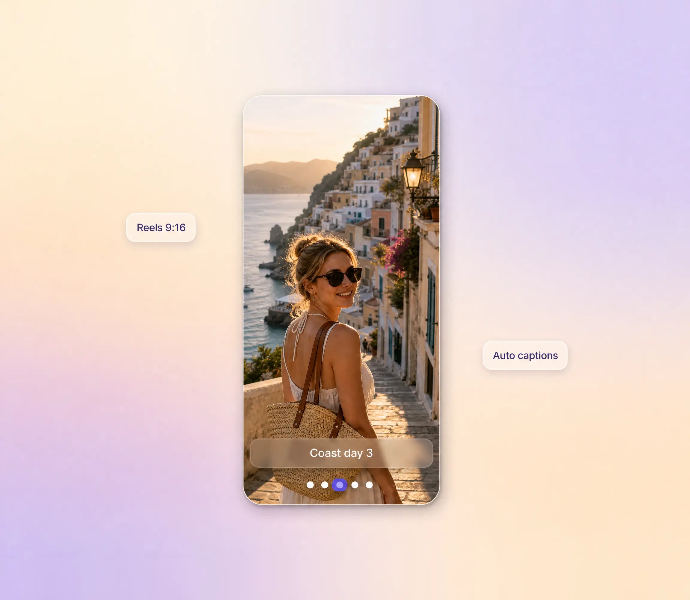 AI video slideshow for social media