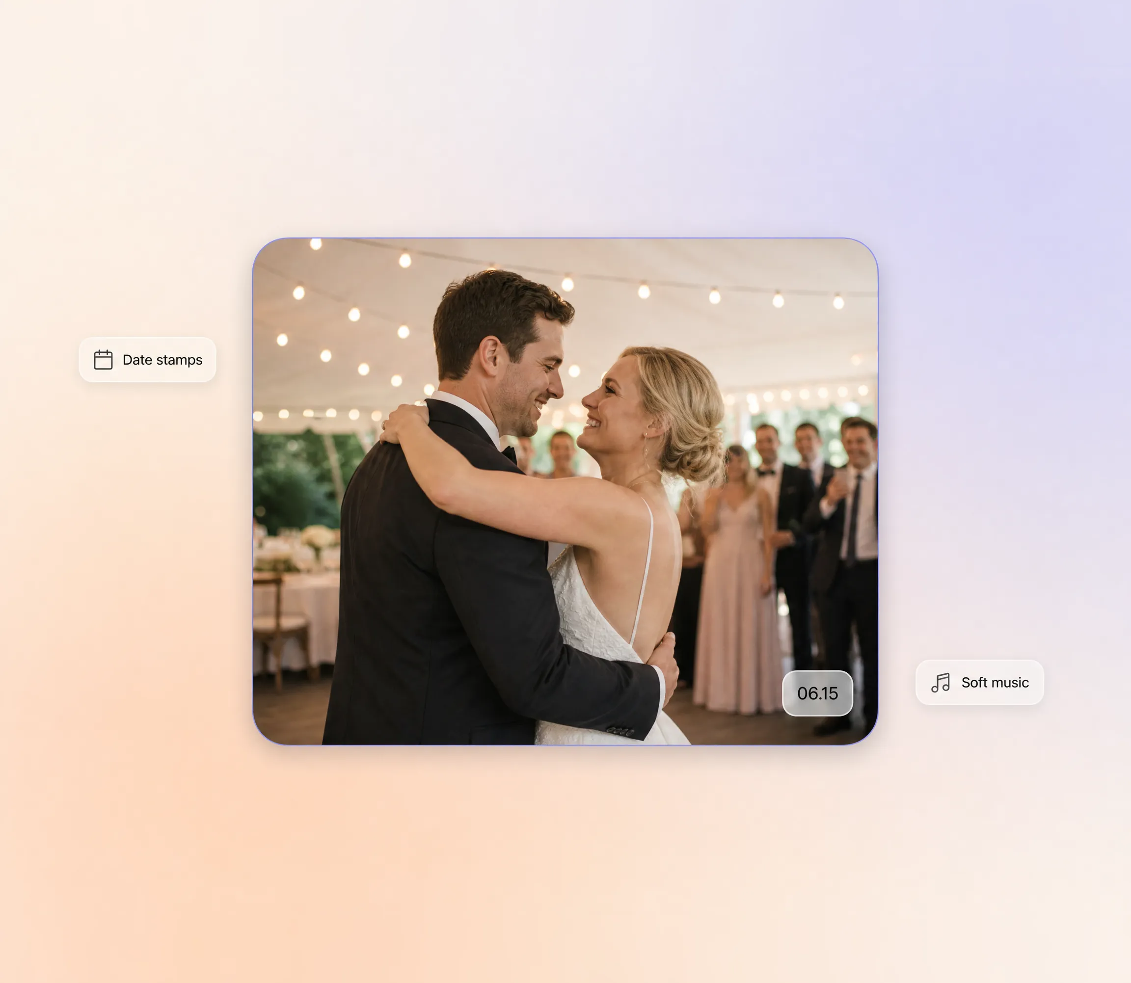 Video slideshow for weddings and events