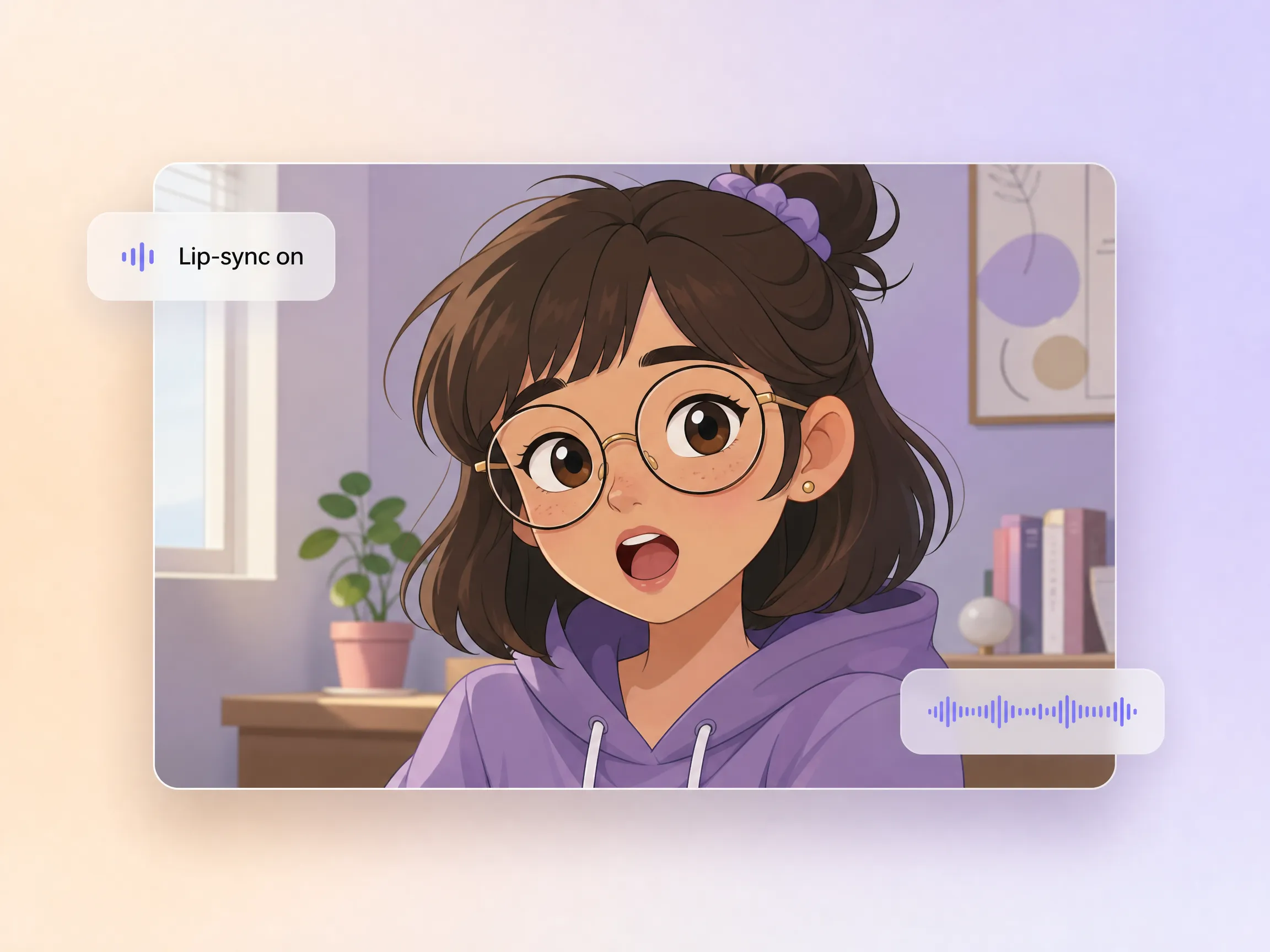 AI voice and lip-sync for 2D character animation by Pexo
