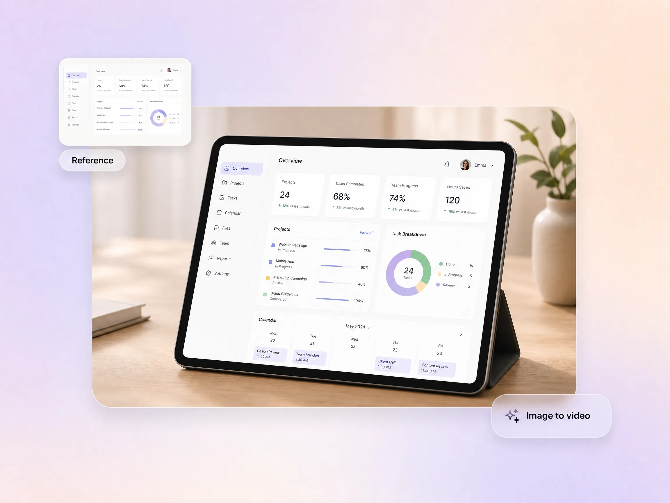 Reference-based animated mockups by Pexo